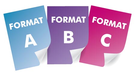 Formats de papier A0, A1, A2, A3, A4, A5, A6, A7 et A8